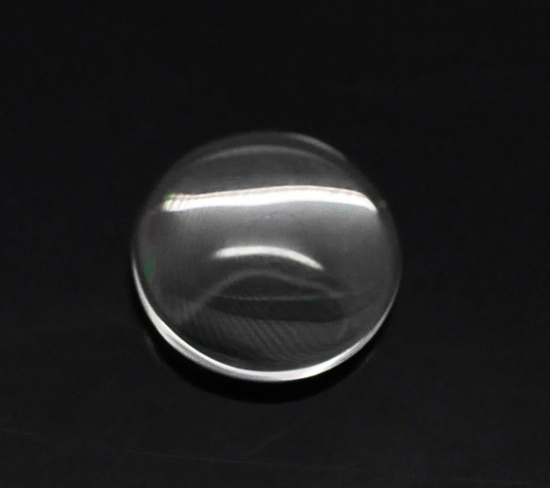 Cabochon in glass round 12mm 