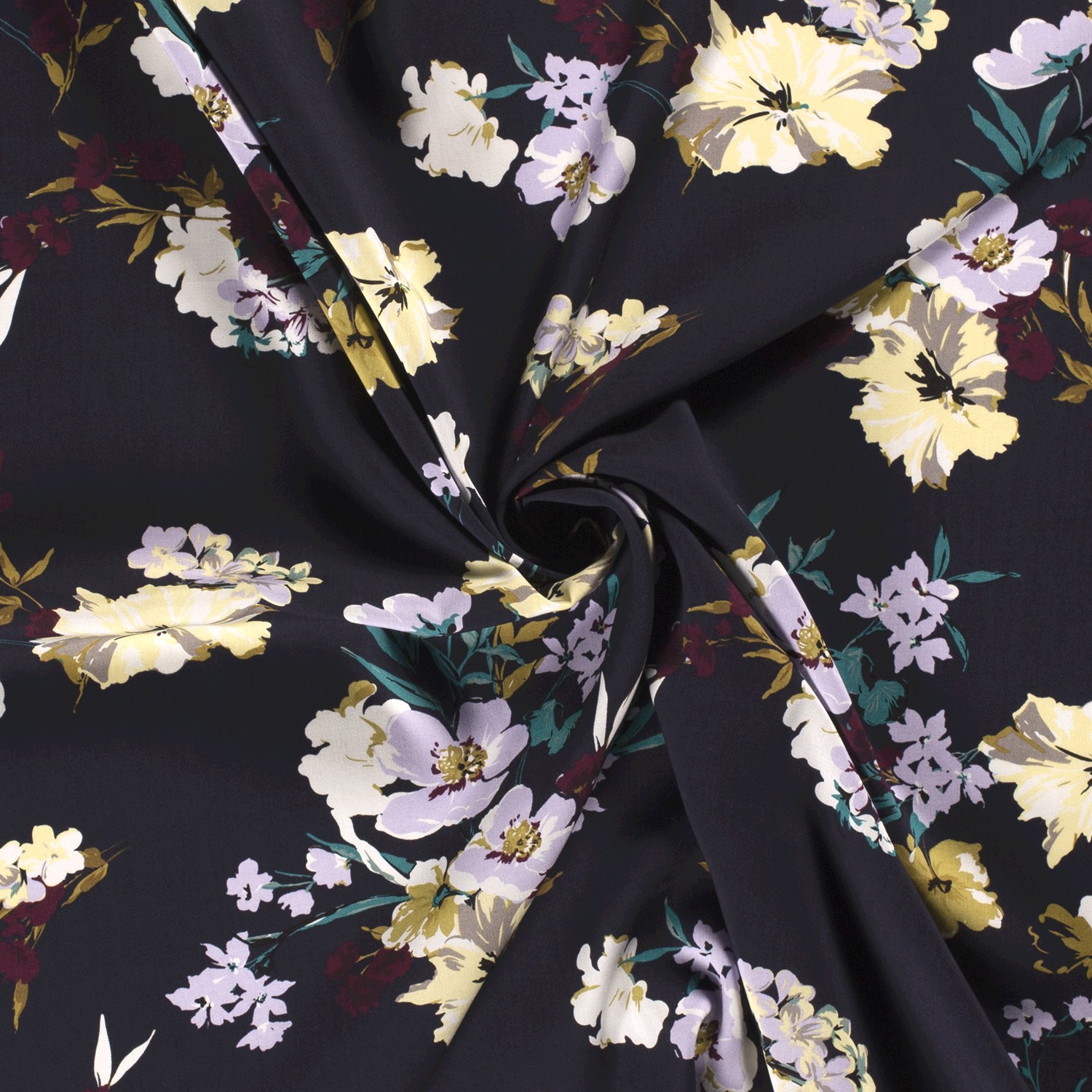 VISCOSE -  FLORALS NAVY - 3