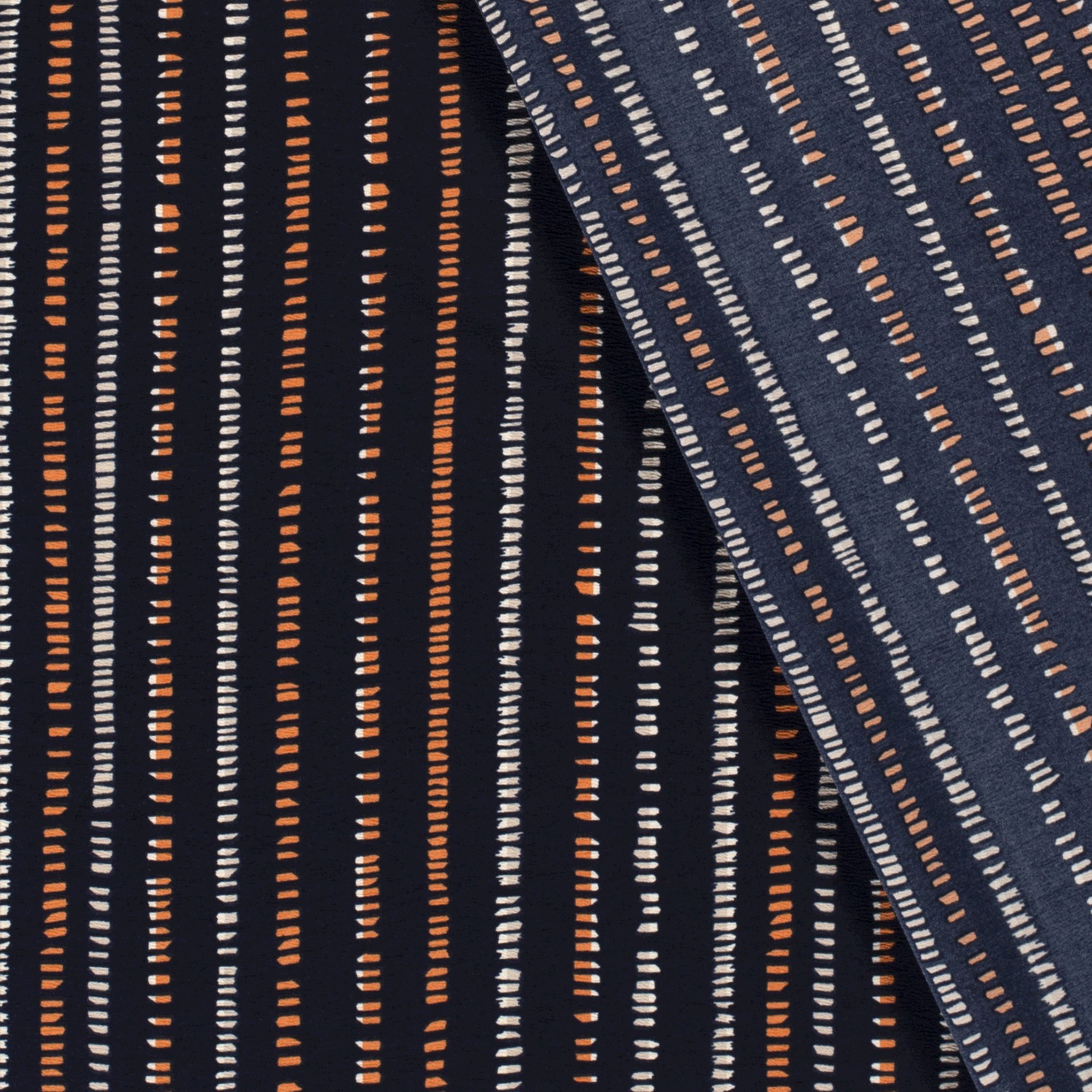 CREPE  -  STRIPE NAVY BLUE - 4