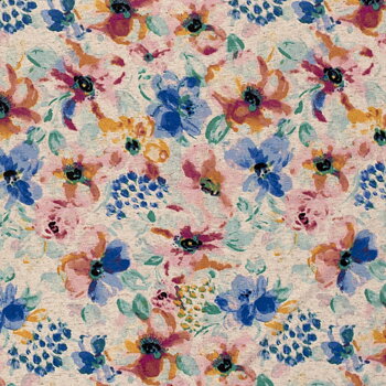 VISCOSE/LINNEN JERSEY - FLORAL