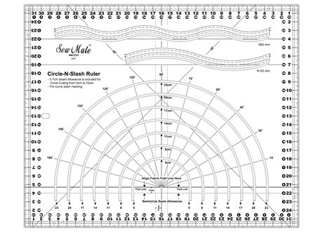 Cirkel Linjal 5, 8, 11, 14, 17, 20 & 23cm