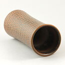 Stig Lindberg (1963) Unique Brown Cylinder Vase 21 cm