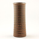 Stig Lindberg (1963) Unique Brown Cylinder Vase 21 cm