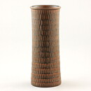 Stig Lindberg (1963) Unique Brown Cylinder Vase 21 cm
