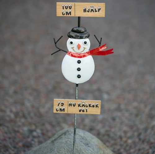 Snömätare i hamrad plåt