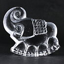 Lars Hellsten (1964) Clear Elephant with Joyous Expression 16 cm