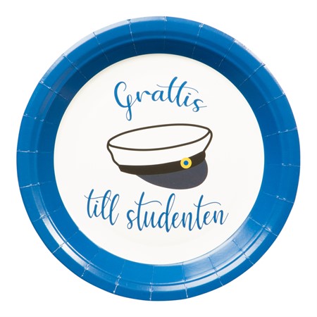 Papptallrikar Studentmössa 18 cm