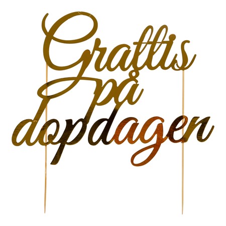 Cake topper Dop Guld 
