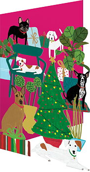 Dog Palais Christmas, Lasercut Card