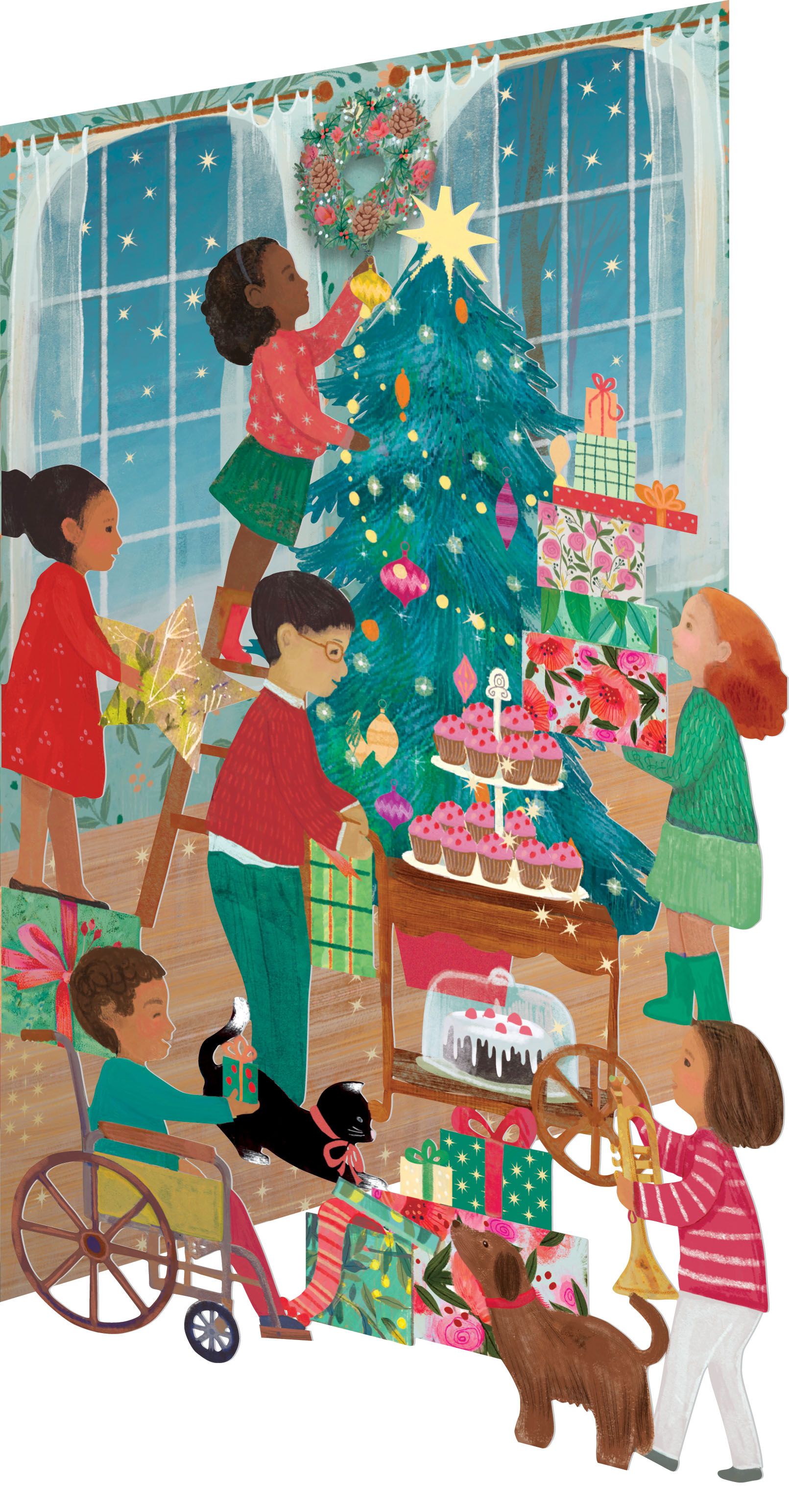 A Christmas Party, Lasercut Card