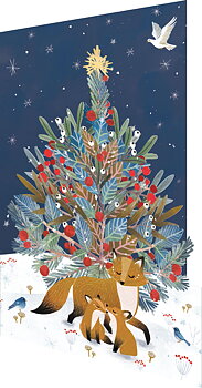 Paw Prints Tree, Lasercut Card