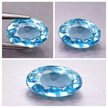 Piedra preciosa de apatita azul paraiba deliciosamente hermosa de 1,15 ct