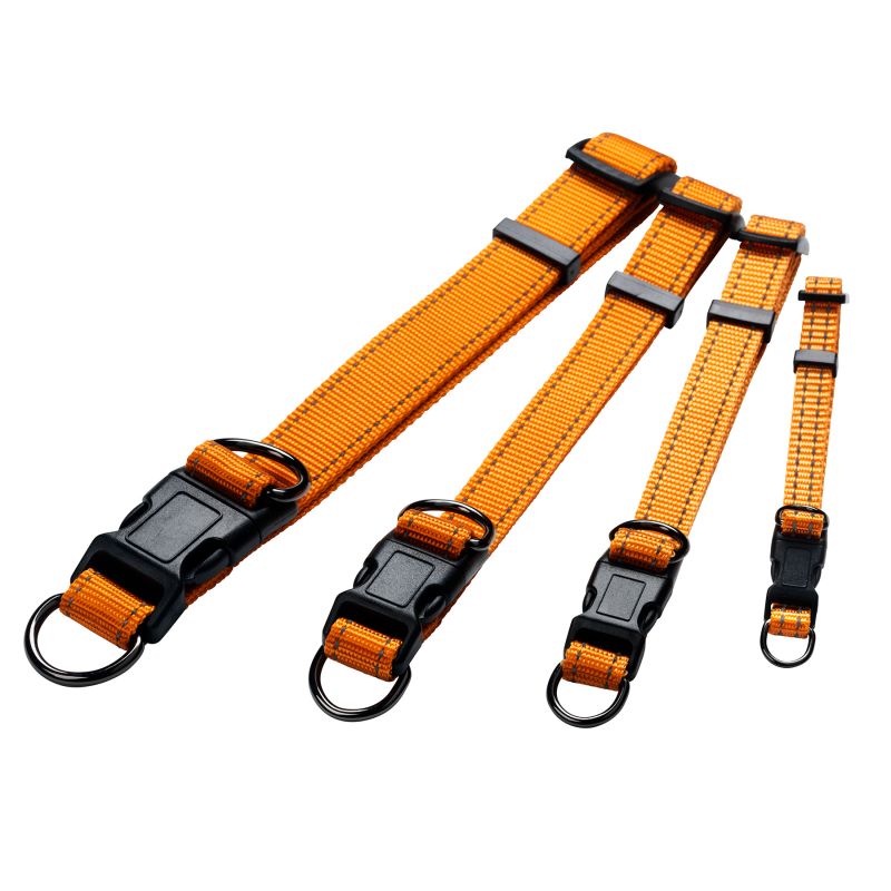 Dogman nylonhalsband Iris ställbart orange - 3