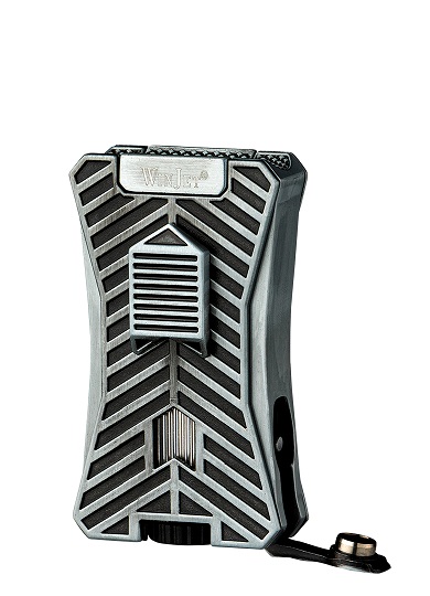 Army II Jet Lighter Silver Svart - Inbyggd cigarrborr - 2