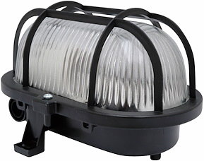 Vägg /takarmatur, Gallerarmatur svart  IP44