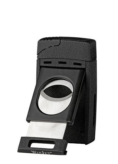 Dustin II Jet Lighter - Inbyggd S-Cutter Black - 2