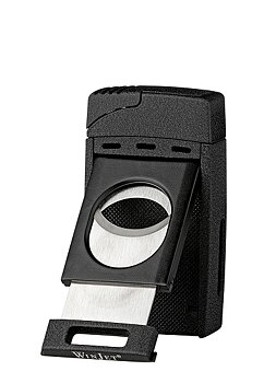Dustin II Jet Lighter - Inbyggd S-Cutter Black - 2