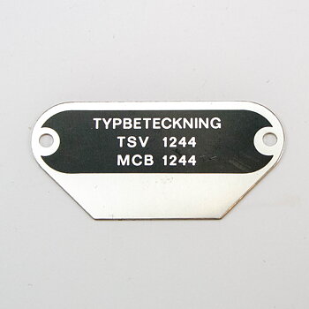 Typskylt TSV 1244 NOS