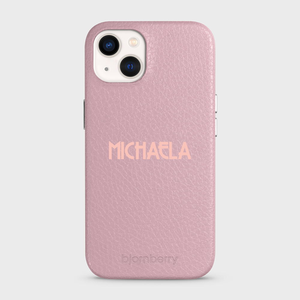 iPhone 13 Personalised Leather Case - Art Deco Name - 12