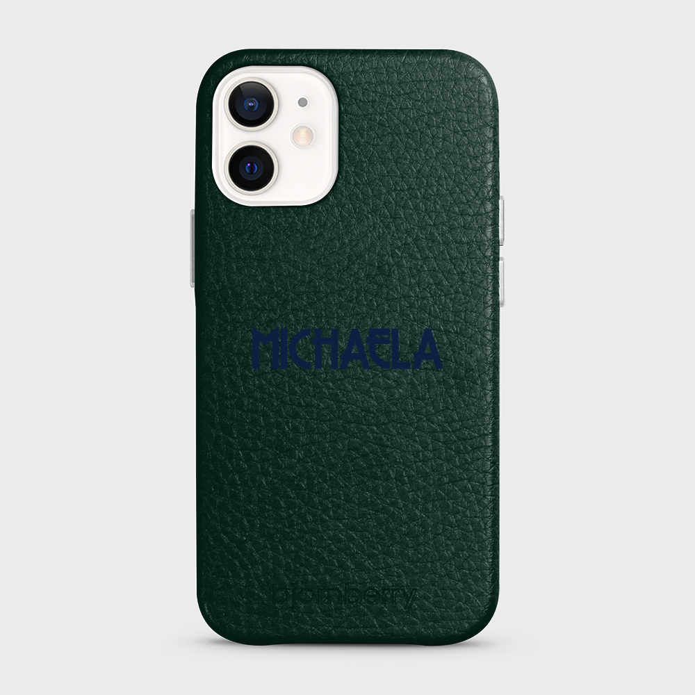 iPhone 12 Mini Personalised Leather Case - Art Deco Name - 20