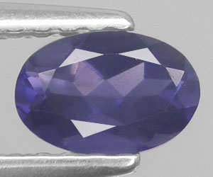 Piedra preciosa de iolita natural ovalada de 0,40 ct muy bonita calibrada de 6x4 mm - 3