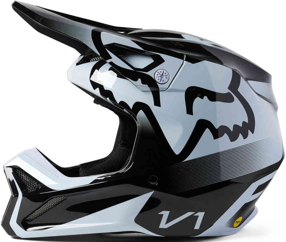 Fox Crosshjälm V1 Leed Vit/Svart