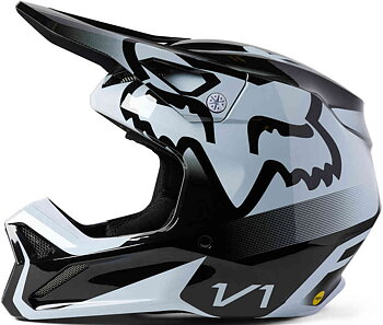 Fox Crosshjälm V1 Leed Vit/Svart
