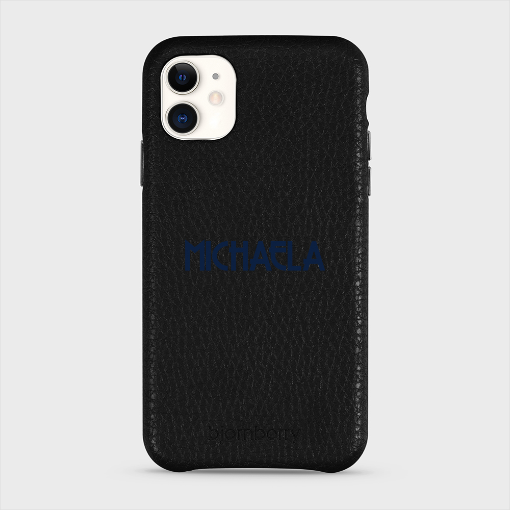 iPhone 11 Personalised Leather Case - Art Deco Name - 35