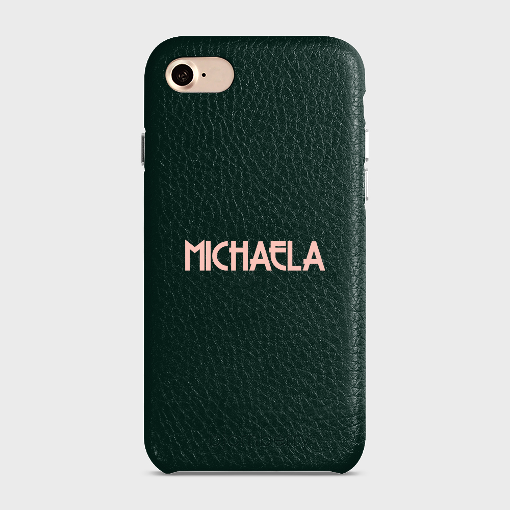 iPhone 7/8/SE (2022/2020) Personalised Leather Case - Art Deco Name - 26