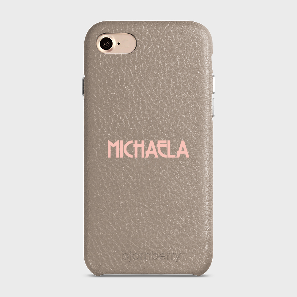 iPhone 7/8/SE (2022/2020) Personalised Leather Case - Art Deco Name - 12