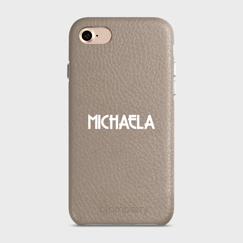 iPhone 7/8/SE (2022/2020) Personalised Leather Case - Art Deco Name - 14