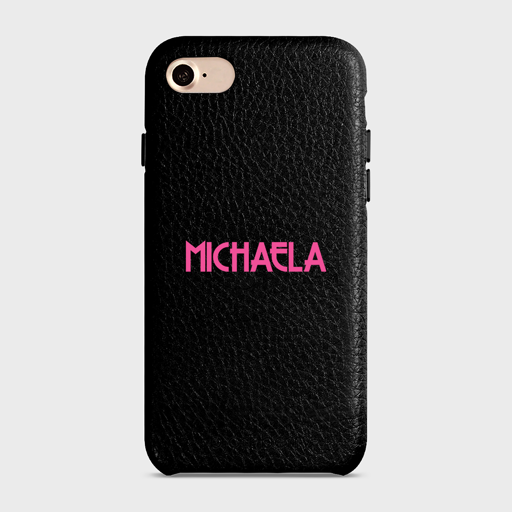 iPhone 7/8/SE (2022/2020) Personalised Leather Case - Art Deco Name - 38