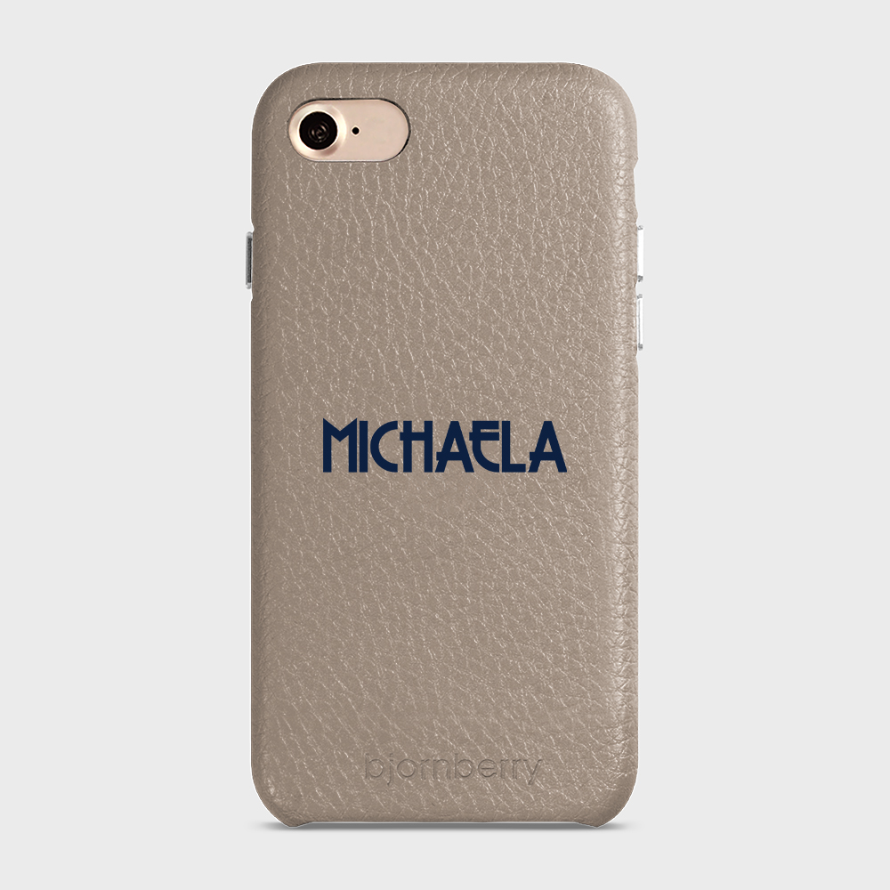 iPhone 7/8/SE (2022/2020) Personalised Leather Case - Art Deco Name - 8
