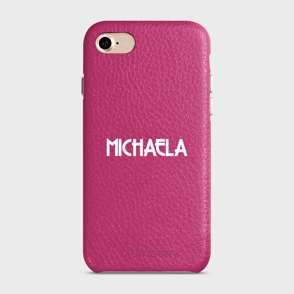 iPhone 7/8/SE (2022/2020) Personalised Leather Case - Art Deco Name - 21