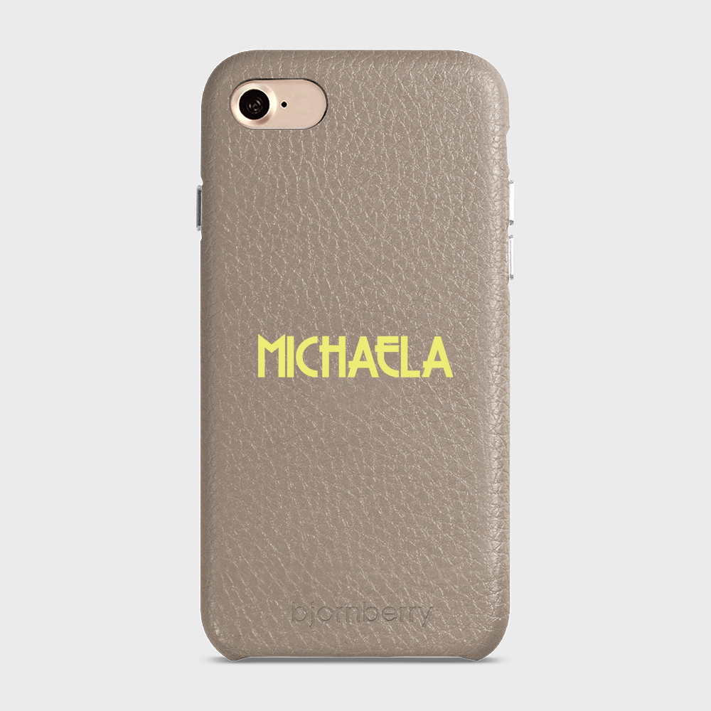 iPhone 7/8/SE (2022/2020) Personalised Leather Case - Art Deco Name - 9