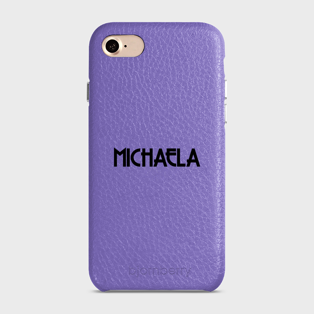 iPhone 7/8/SE (2022/2020) Personalised Leather Case - Art Deco Name - 4