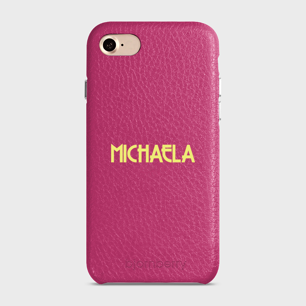 iPhone 7/8/SE (2022/2020) Personalised Leather Case - Art Deco Name - 16