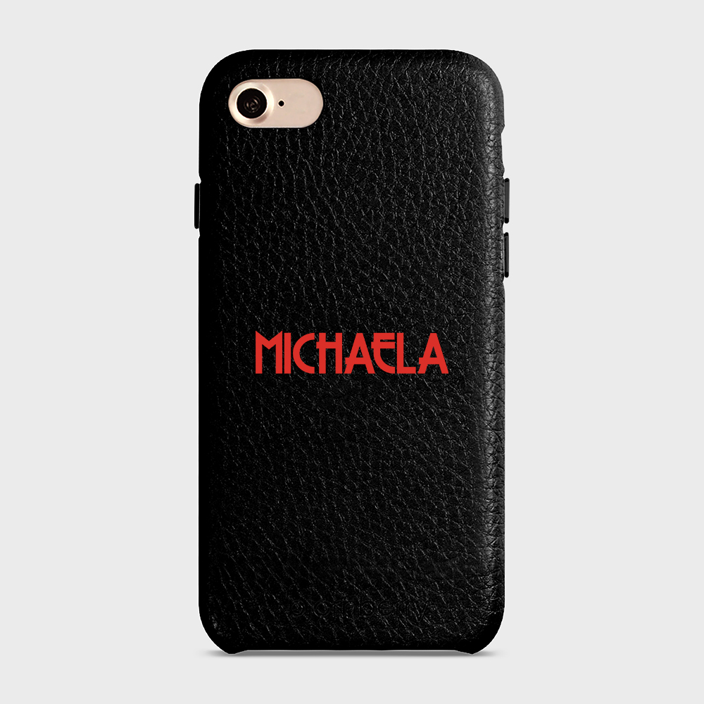 iPhone 7/8/SE (2022/2020) Personalised Leather Case - Art Deco Name - 39
