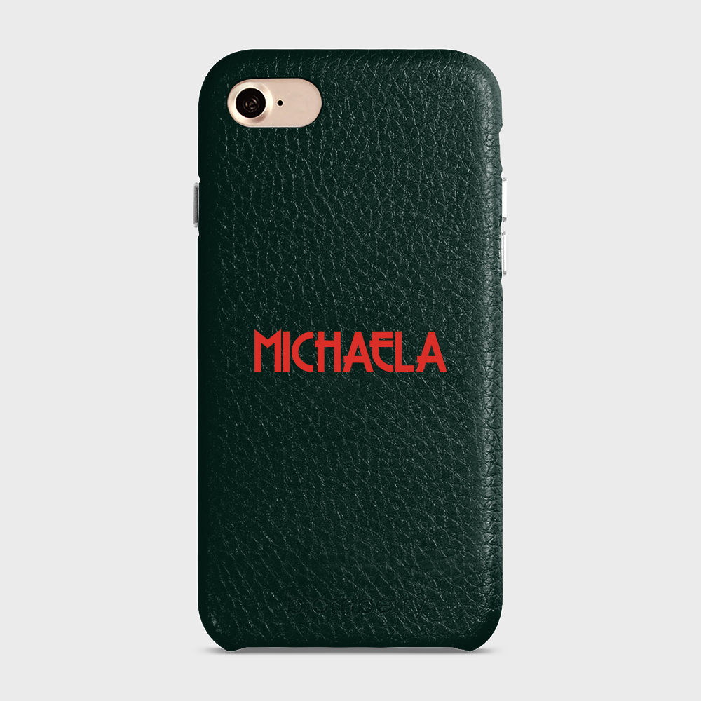 iPhone 7/8/SE (2022/2020) Personalised Leather Case - Art Deco Name - 25