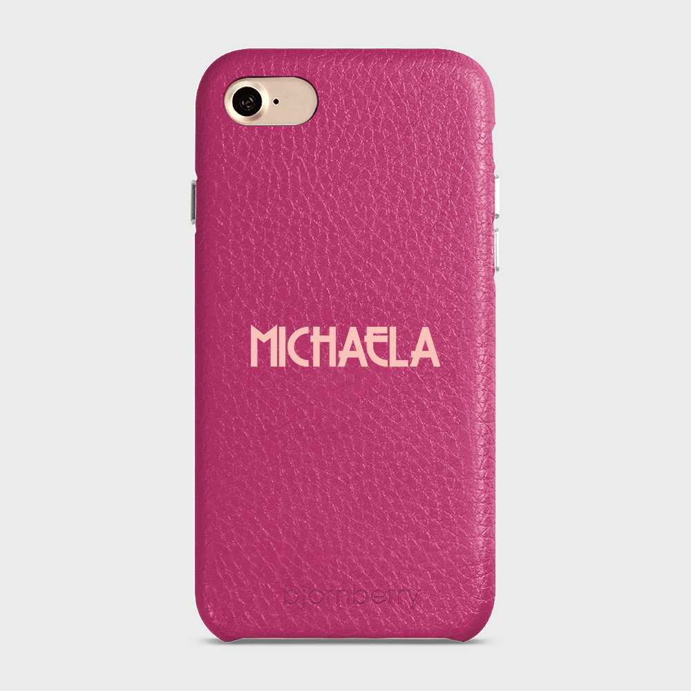 iPhone 7/8/SE (2022/2020) Personalised Leather Case - Art Deco Name - 19