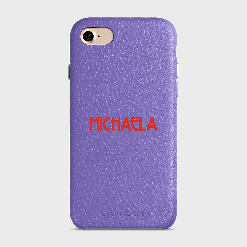 iPhone 7/8/SE (2022/2020) Personalised Leather Case - Art Deco Name - 2
