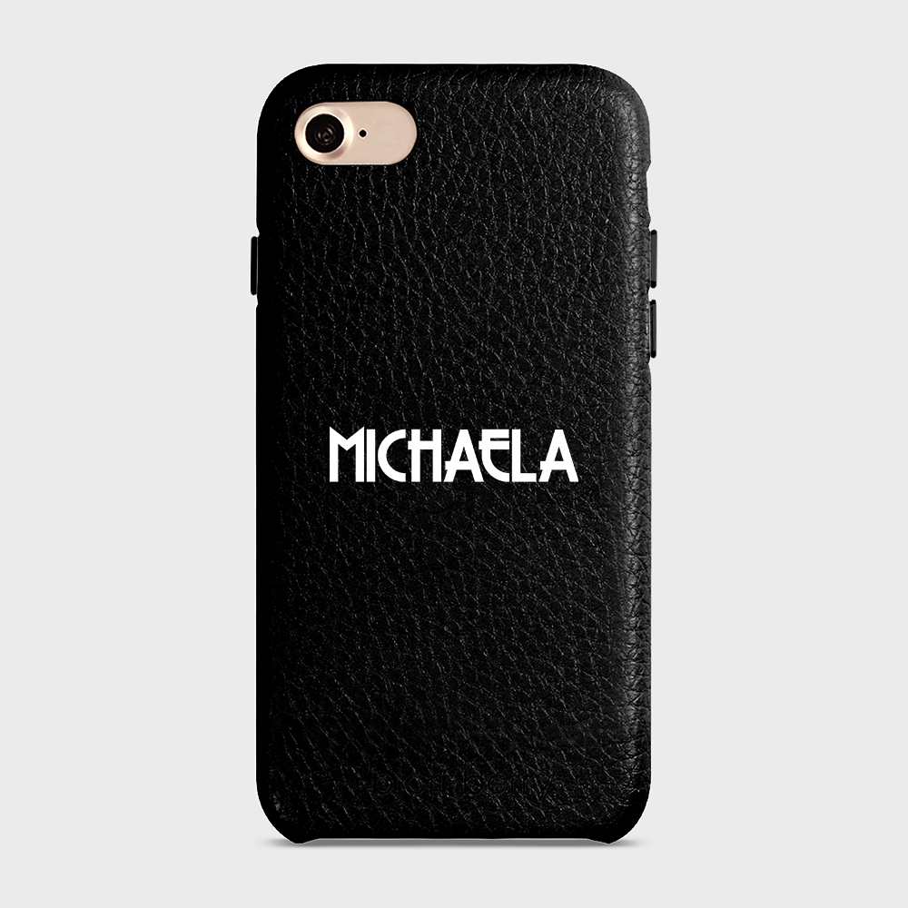 iPhone 7/8/SE (2022/2020) Personalised Leather Case - Art Deco Name - 42