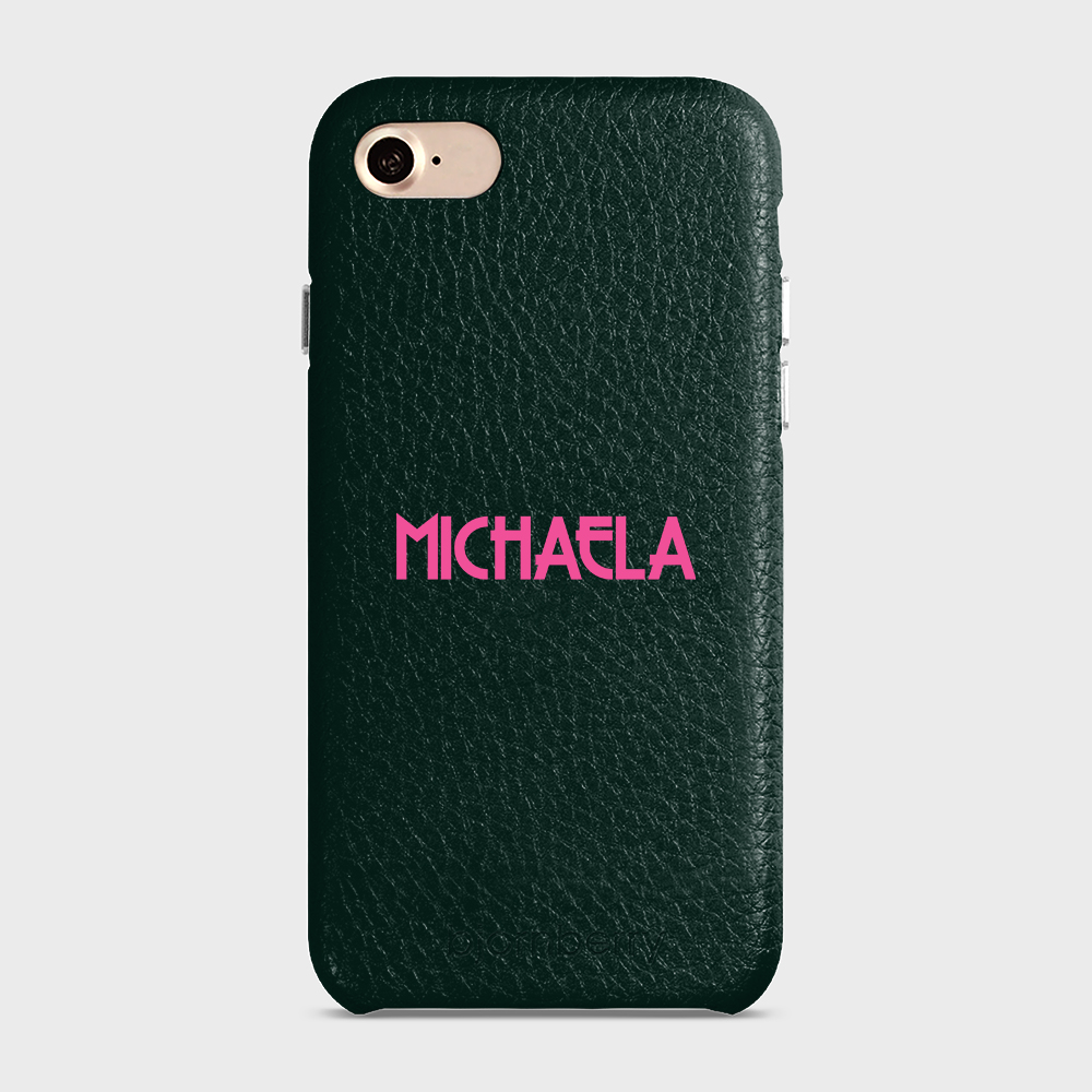 iPhone 7/8/SE (2022/2020) Personalised Leather Case - Art Deco Name - 24