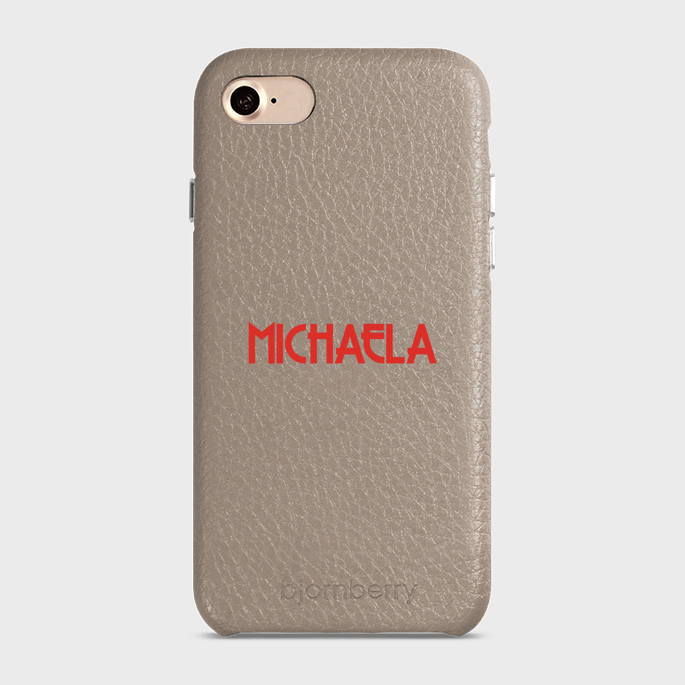 iPhone 7/8/SE (2022/2020) Personalised Leather Case - Art Deco Name - 11