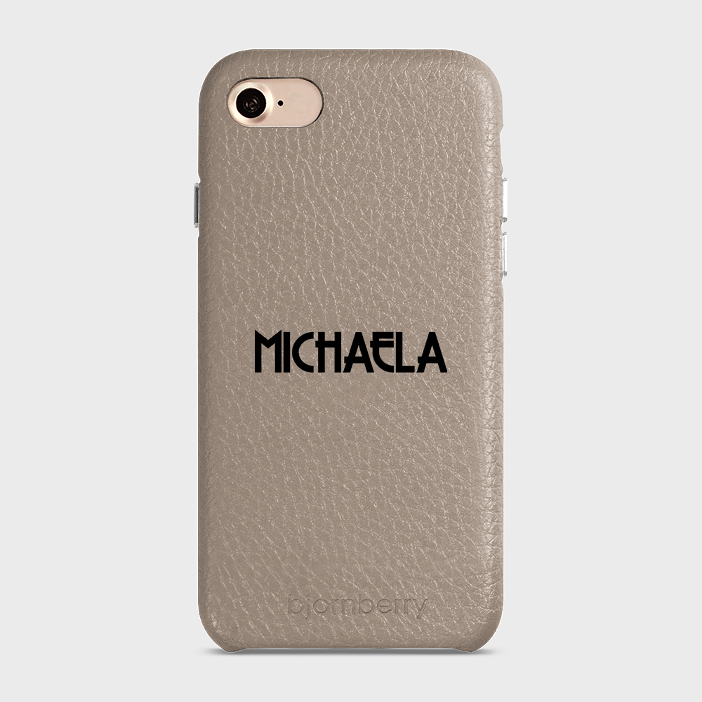 iPhone 7/8/SE (2022/2020) Personalised Leather Case - Art Deco Name - 13