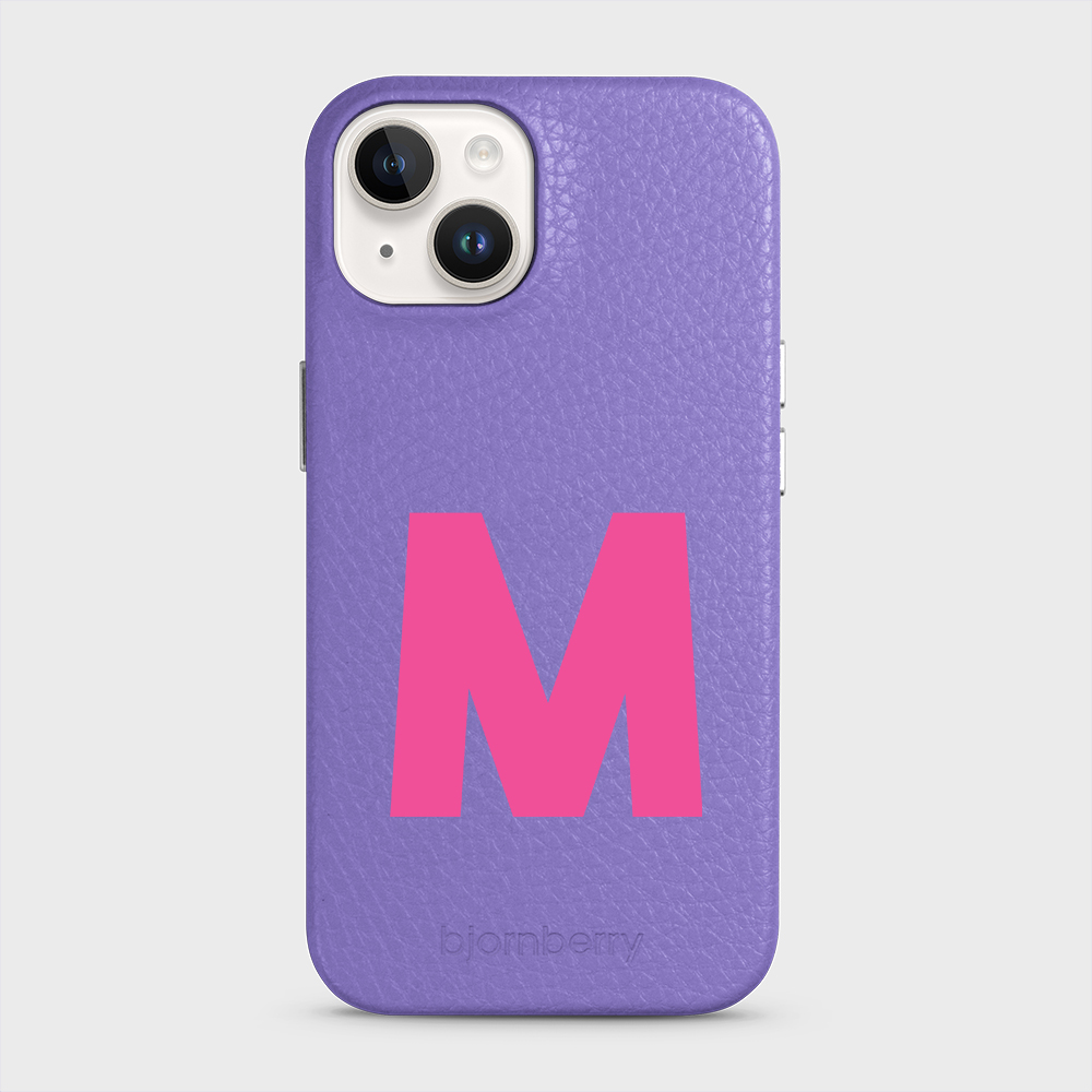 iPhone 14 Personalised Leather Case - Initial - 10