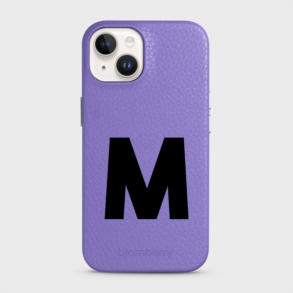 iPhone 14 Personalised Leather Case - Initial - 13
