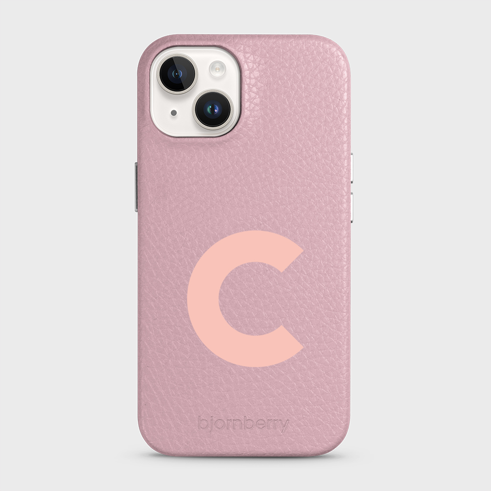 iPhone 14 Personalised Leather Case - Initial - 19
