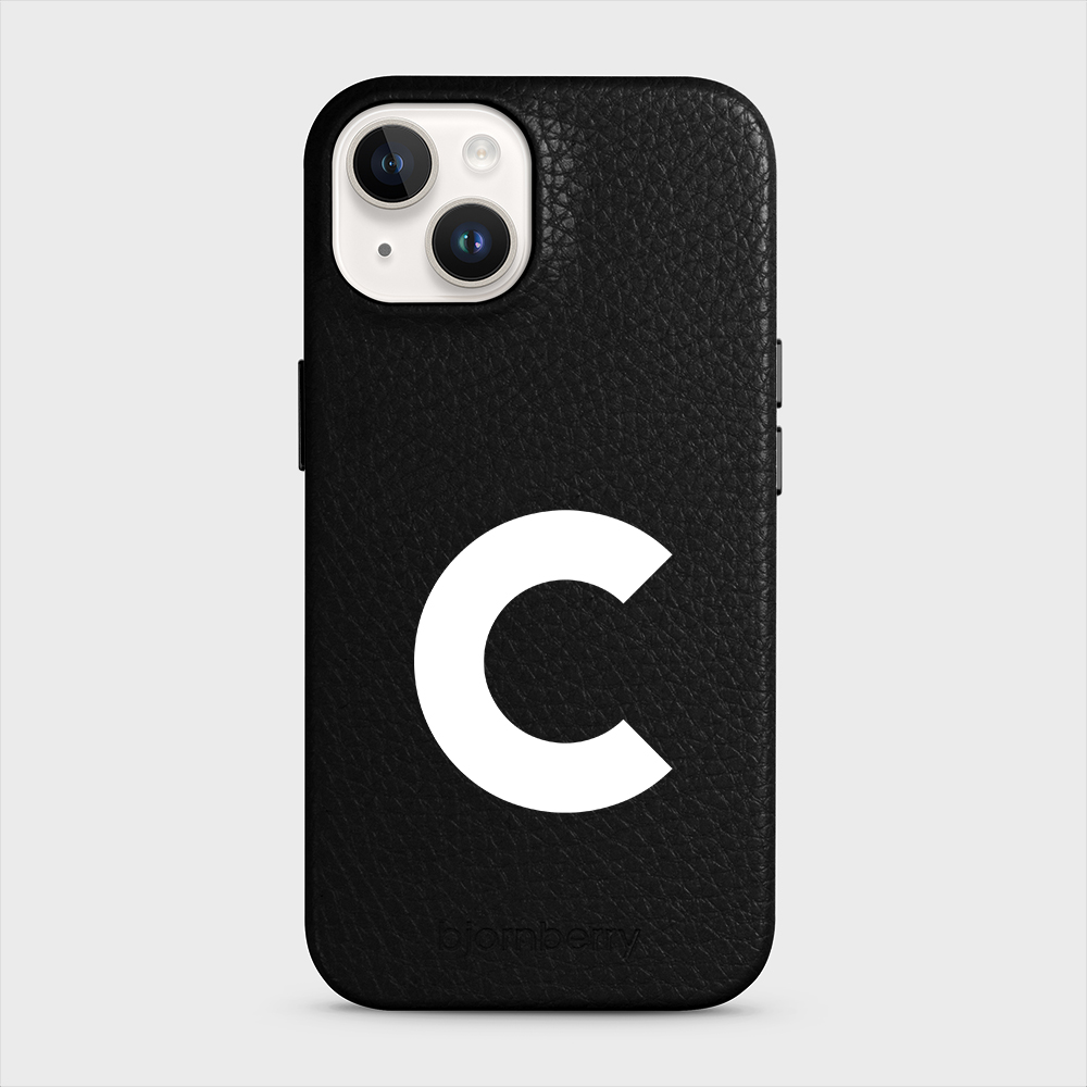 iPhone 14 Personalised Leather Case - Initial - 28