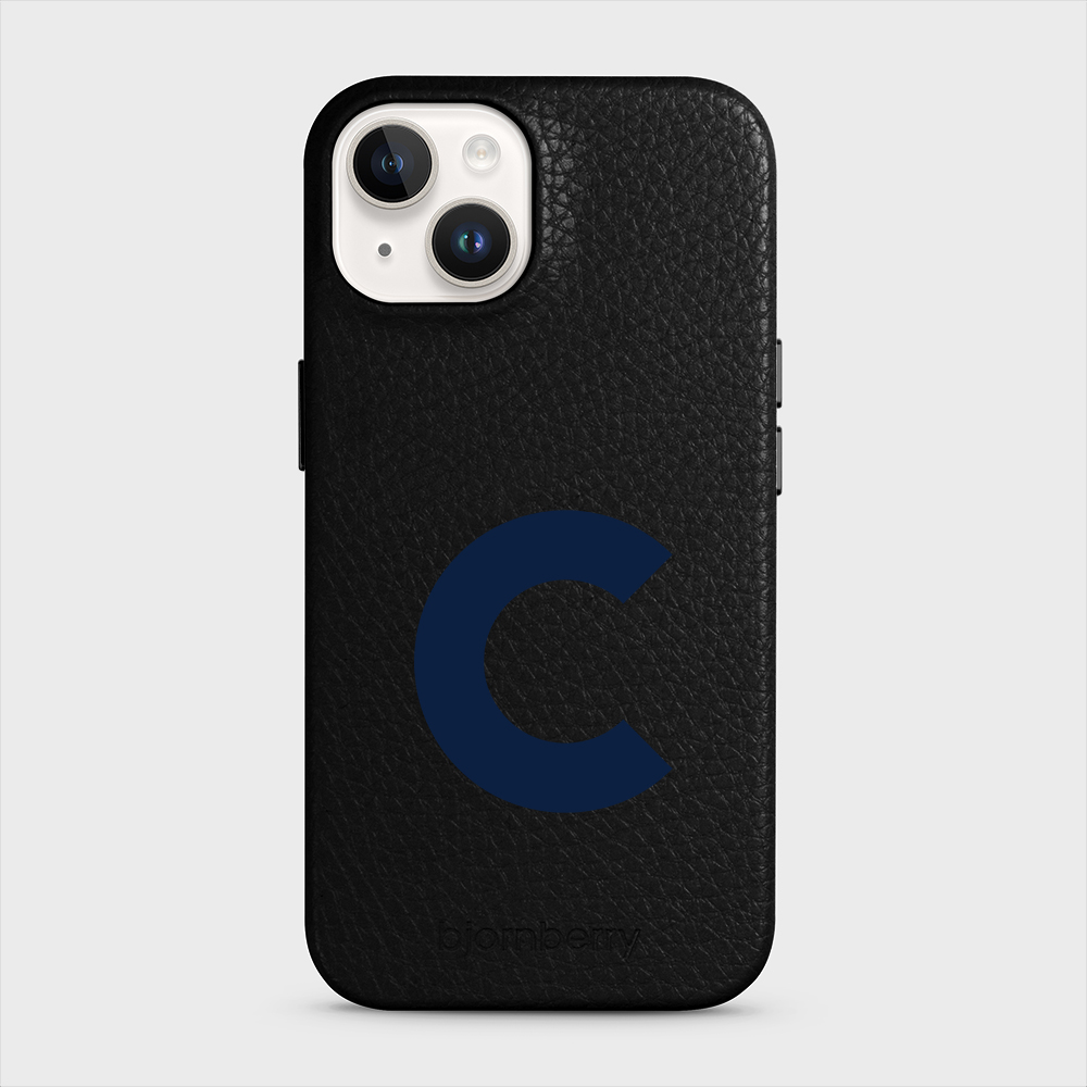 iPhone 14 Personalised Leather Case - Initial - 22